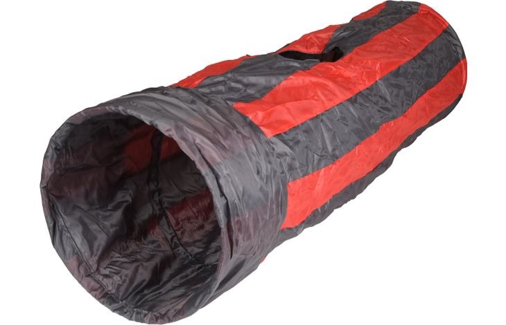 Tunelis katėms Flamingo Feline 33161, raudona sp./pilka sp., 90 cm