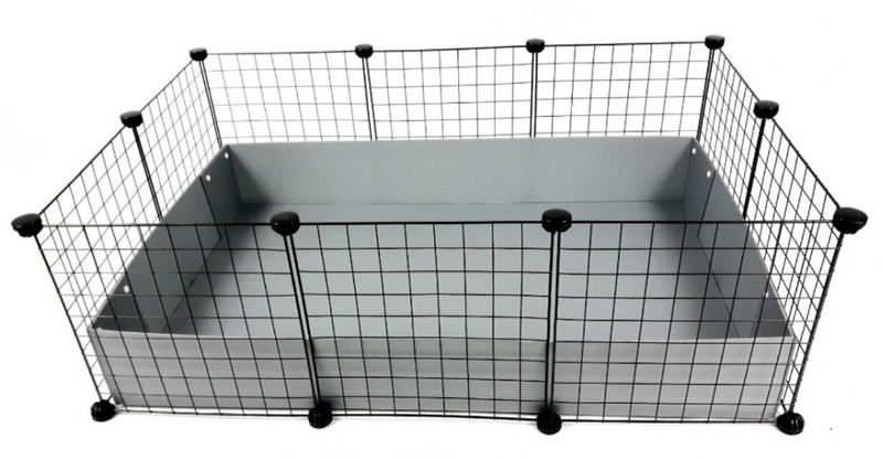 Narvas graužikams C&C Modular Cage, 110 cm x 37 cm x 75 cm, sidabro sp./pilka sp.