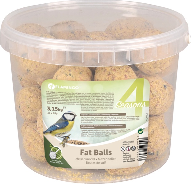 Riebalų kamuoliukas Flamingo 4 Seasons 110366, laukiniams paukščiams, 3.15 kg