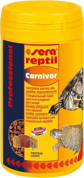 Roplių pašaras Sera Reptil Professional Carnivor, vandens vėžliams/ropliams, 80 g