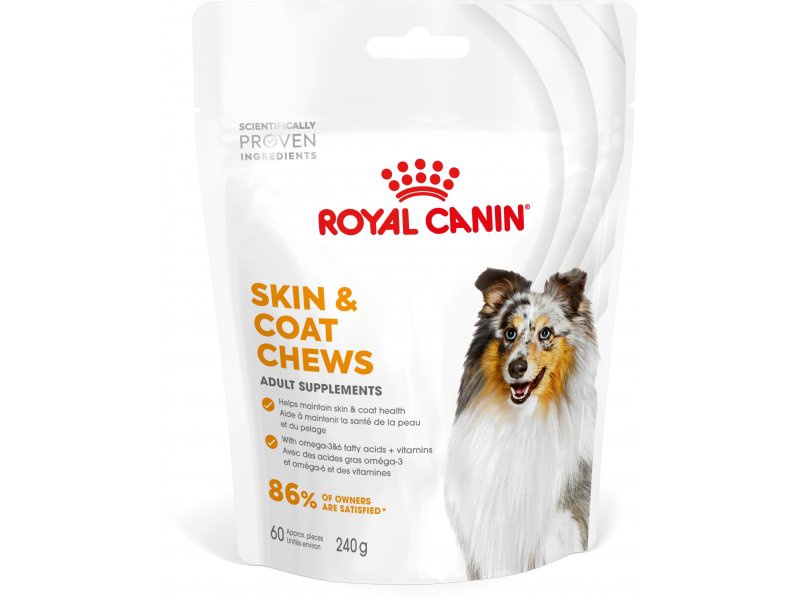 Maisto papildas šunims Royal Canin Skin & Coat, paukštiena, 0.240 kg
