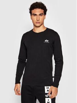 Alpha Industries Marškinėliai ilgomis rankovėmis · Juoda