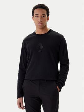 BOSS Marškinėliai ilgomis rankovėmis · Juoda