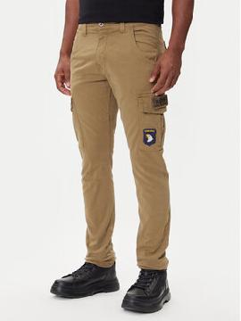 Alpha Industries Medžiaginės kelnės · Žalia · Slim Fit