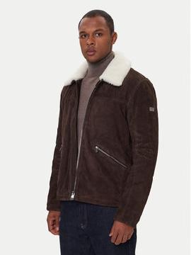 JOOP! Jeans Odinė striukė · Ruda