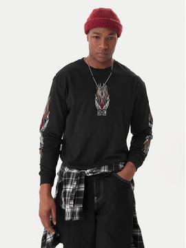 DC Shoes Marškinėliai ilgomis rankovėmis · Juoda