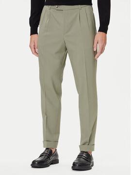 BOSS Medžiaginės kelnės · Žalia · Slim Fit