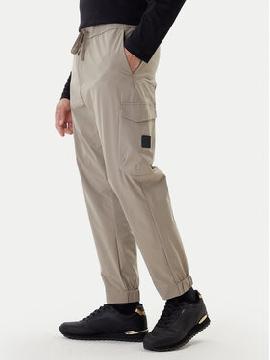 BOSS Medžiaginės kelnės · Žalia · Slim Fit