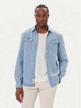 Mustang džinsiniai marškiniai  · Mėlyna · Regular Fit