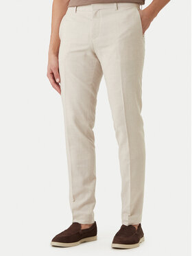 BOSS Medžiaginės kelnės · Smėlio · Slim Fit