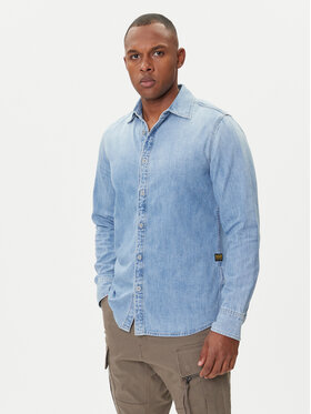G-Star Raw džinsiniai marškiniai  · Žydra · Slim Fit