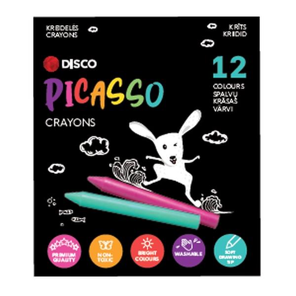 Disco Picasso kreidelės, 12 sp.