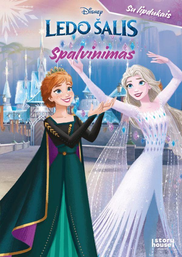 Ledo šalis. Spalvinimas su lipdukais