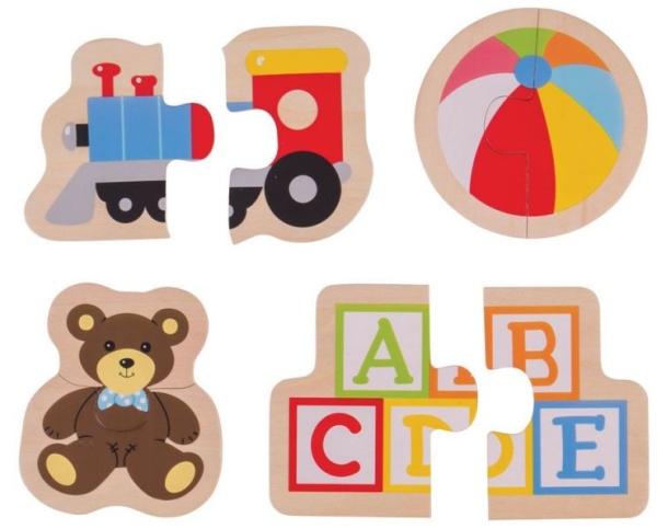 Bigjigs medinės dėlionės ŽAISLAI (8 el.)