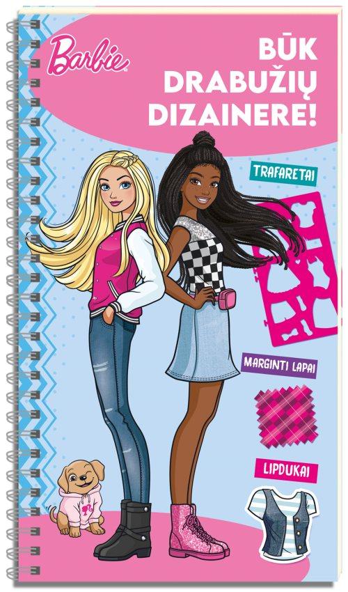 Barbė. Būk drabužių dizainere! Užduotėlės su lipdukais