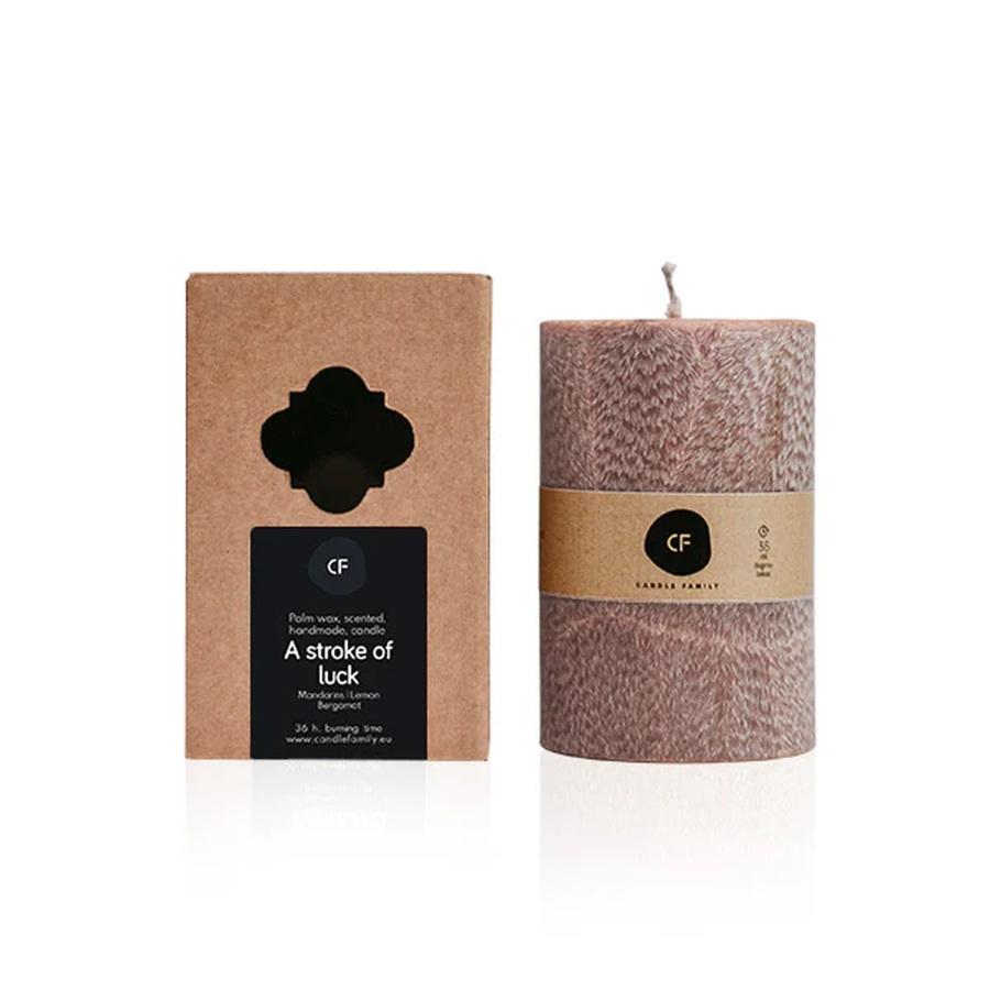 Kvepianti palmių vaško žvakė „Atnešu Laimę“