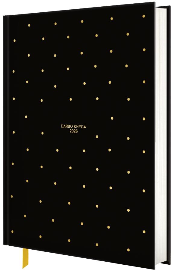 COCO&CO vidutinė juoda darbo knyga 2026 (M dydis)