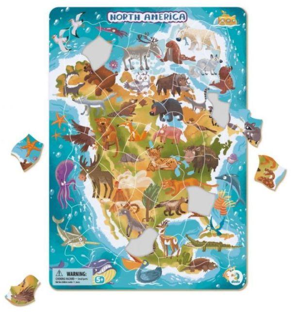 Dodo dėlionė „Šiaurės Amerika“ (53 det.)