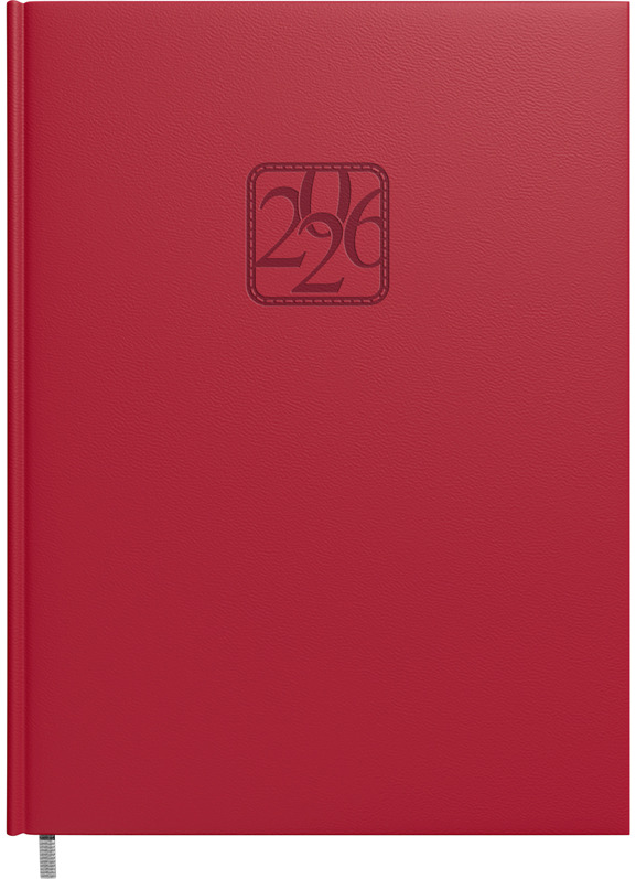 Darbo knyga A4 VIVELLA WEEK 2026, bordo