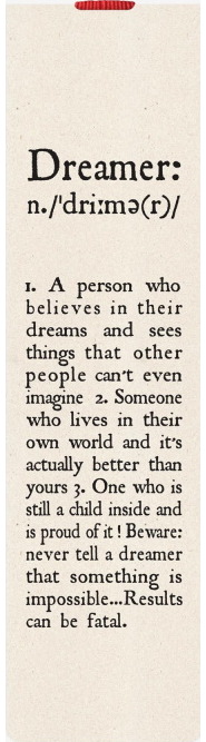 Knygų skirtukas DREAMER