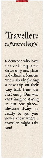 Knygų skirtukas TRAVELLER