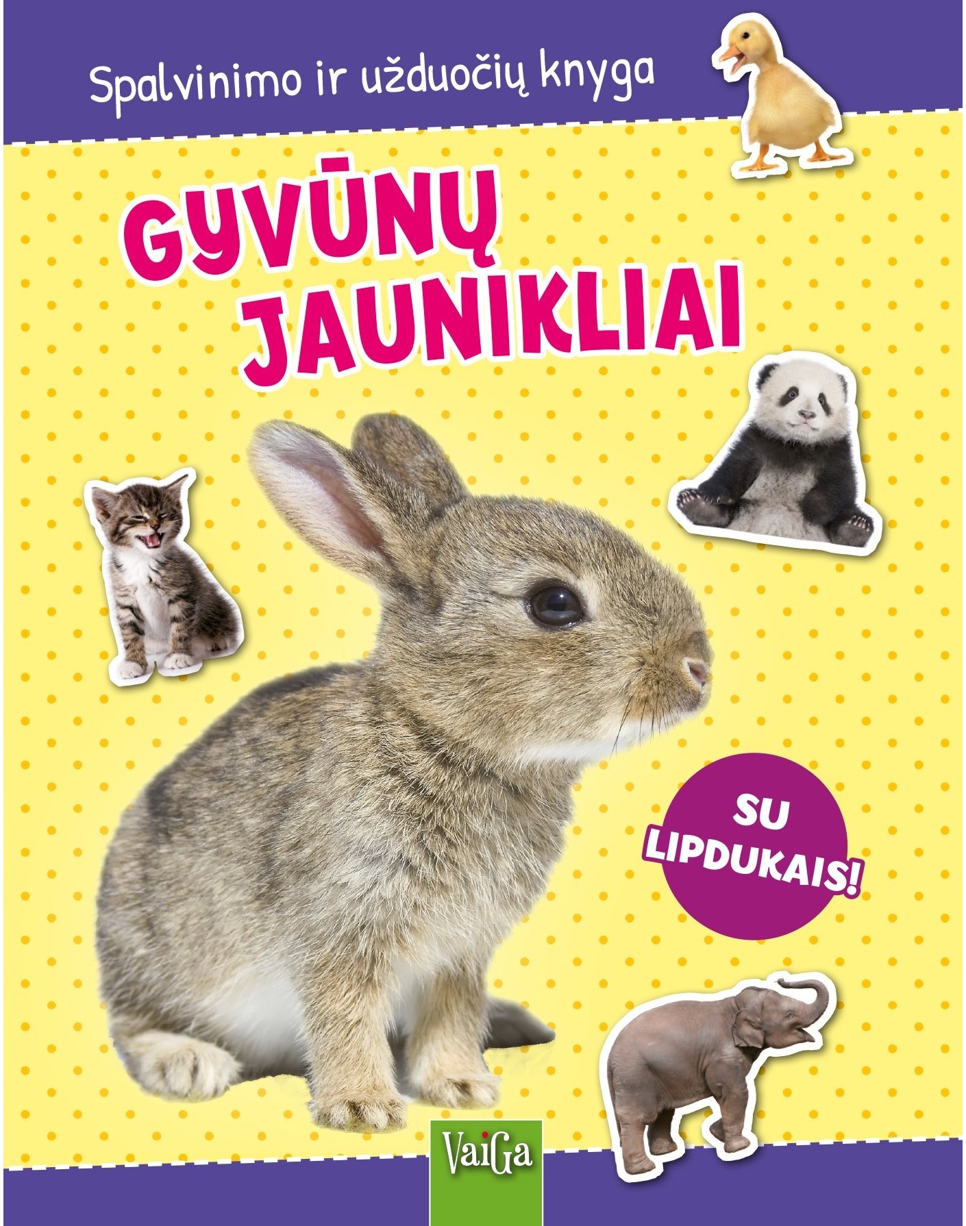 Spalvinimo ir užduočių knyga. Gyvūnų jaunikliai