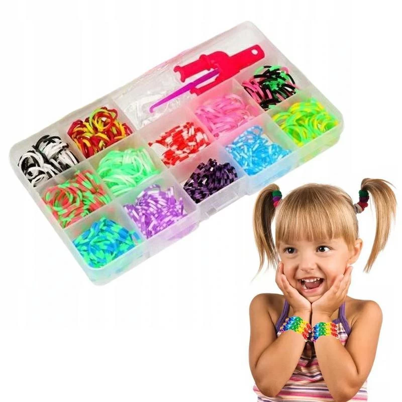 Apyrankių pynimo iš gumelių rinkinys, 500 vnt.