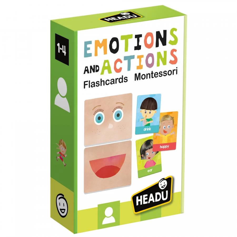 Headu lavinamasis žaidimas Flashcards Emotions and Actions Montessori LT
