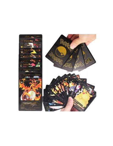 Juodos pokemon kortos 10 vnt., nekolekcinės (analogas)