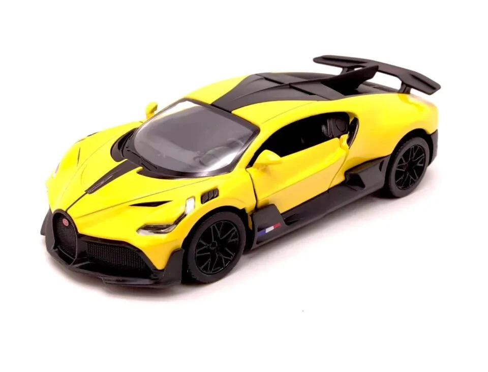 KiNSMART automobilis, Bugatti Divo, geltonas
