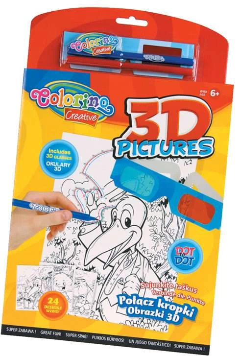 Kūrybą ugdanti knygelė COLORINO SUJUNK TAŠKUS 3D