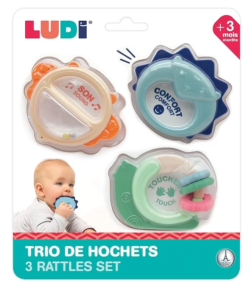 LUDI kūdikio barškučių rinkinys, Trio