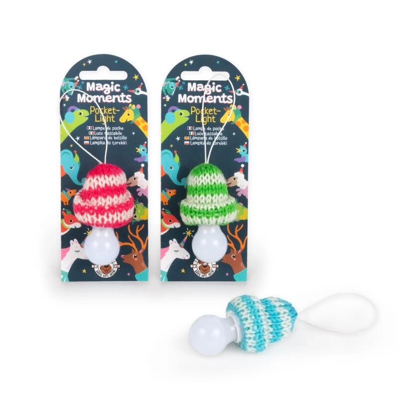 Magic Moments - Kišeninis šviestuvas - Megzta kepurė (1 vnt., 3 dizainai)