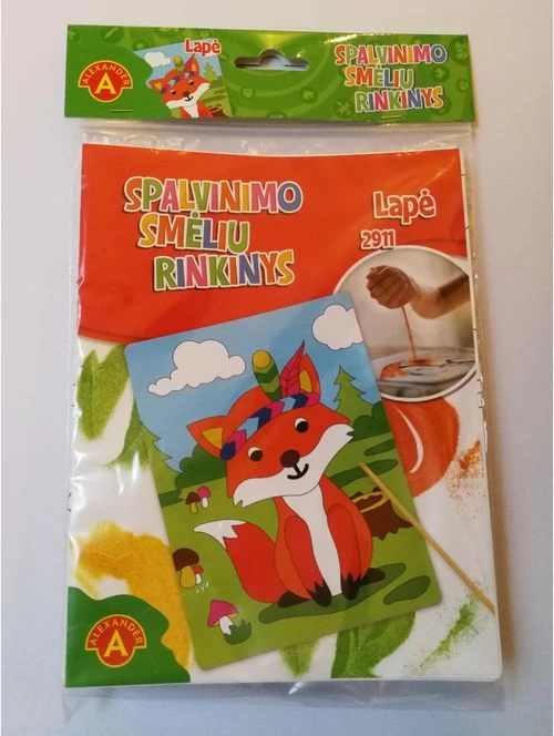 Spalvinimo smėliu rinkinys "Lapė"