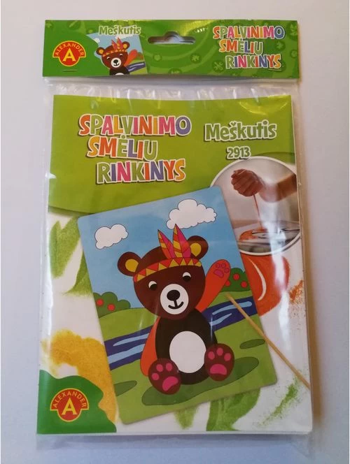 Spalvinimo smėliu rinkinys "Meškutis"