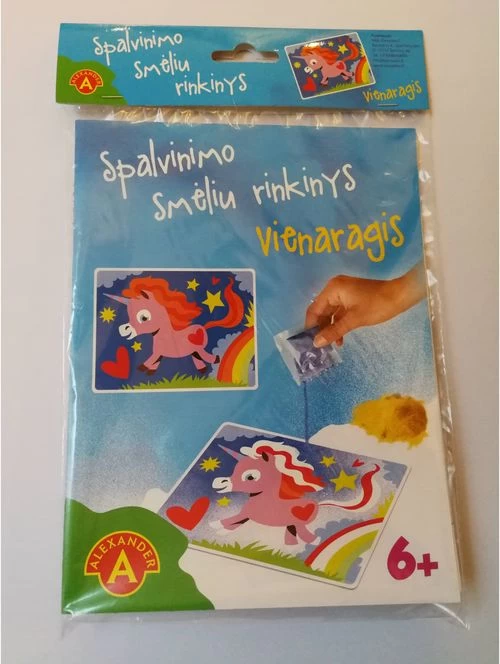 Spalvinimo smėliu rinkinys "Vienaragis"