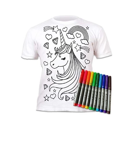 Splat Planet marškinėliai su išplaunamais flomasteriais, Vienaragis Žvaigždė, 7-8m.