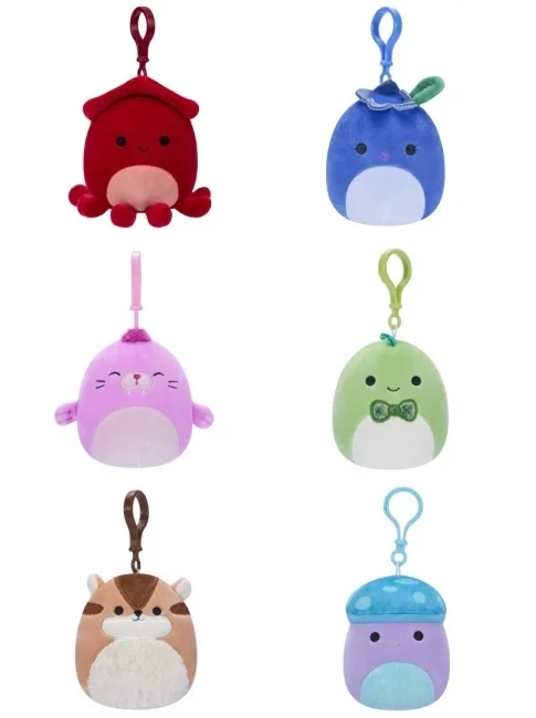 SQUISHMALLOWS Prisegamas pliušinis žaislas, 8 cm, asort., W17