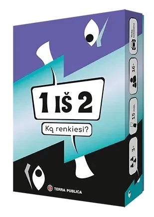 Stalo žaidimas 1 IŠ 2. Ką renkiesi?