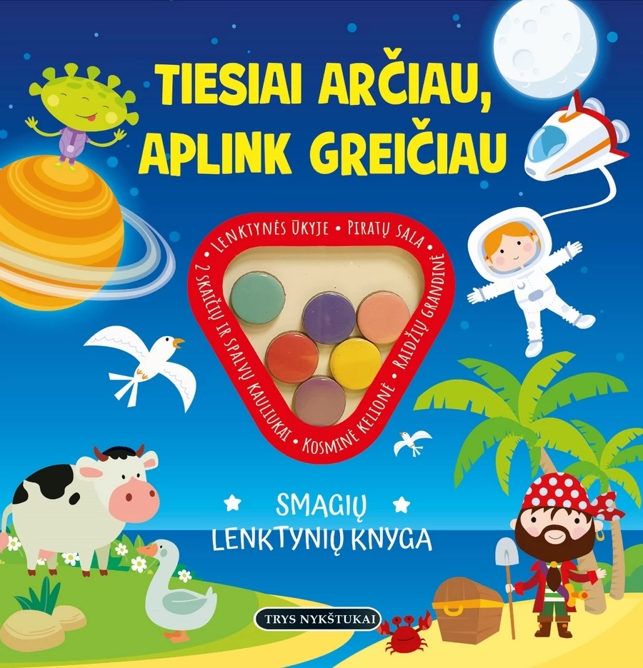 Tiesiai arčiau, aplink greičiau. Smagių lenktynių knyga