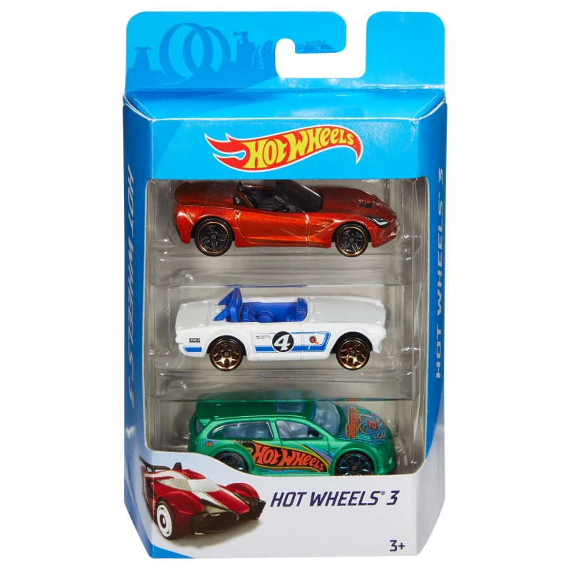 Trijų Hot Wheels automodelių rinkinys