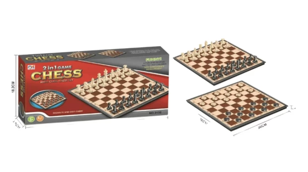 Magnetinis šachmatų ir šaškių rinkinys