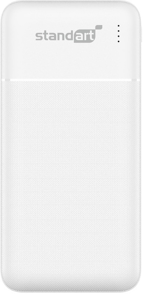 Nešiojamas įkroviklis (Power bank) Standart, 20000 mAh, 10 W, balta sp.