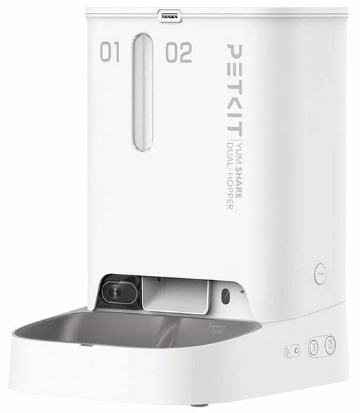 Automatinė šėrykla Petkit YumShare Dual-hopper 2, išmanusis, 5 l, 29.28 cm x 24.73 cm x 36.19 cm, balta sp.