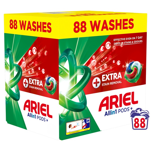 Skalbimo kapsulės Ariel All-in-1 PODS +Extra Clean Power, 88 vnt.