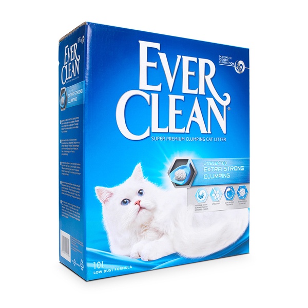 Kačių kraikas Ever Clean Extra Strong Clumping Unscented, bentonitas, 10 l