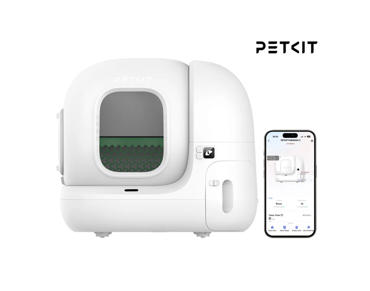 Automatinis kačių tualetas Petkit Pura Max 2 Premium P9902 2, balta sp., uždaras, išmanusis, 48 cm x 48 cm x 52 cm