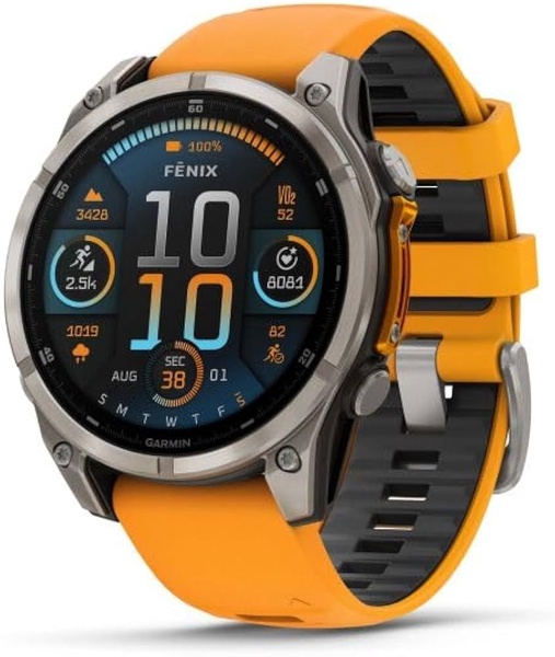 Išmanusis laikrodis Garmin Fenix 8 47mm Amoled 010-02904-11, sidabro sp.