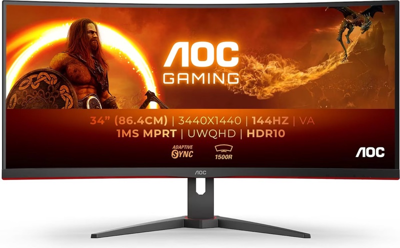 Monitorius AOC CU34G2XP/BK, VA, 144 Hz, UWQHD, 34"