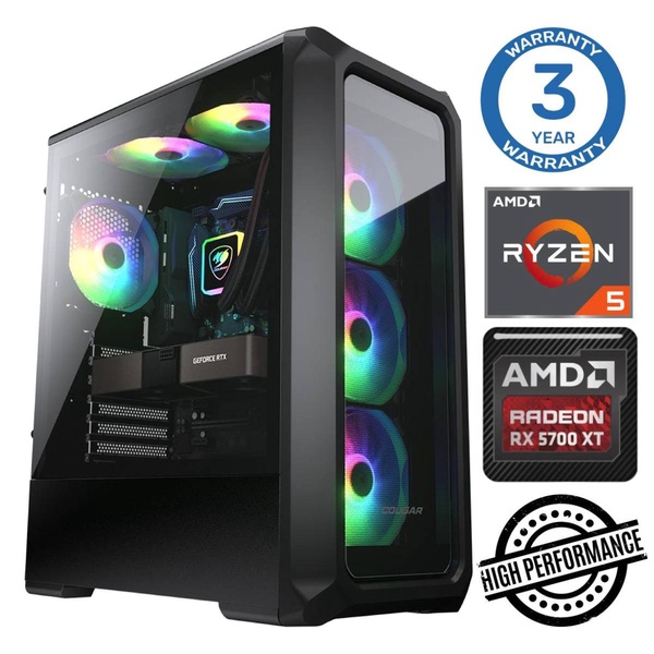 Stacionarus kompiuteris Intop AMD Ryzen 5 5500, DDR4 16 GB, SSD 1 TB, AMD Radeon RX 6600 8 GB GDDR6 RM65136NS